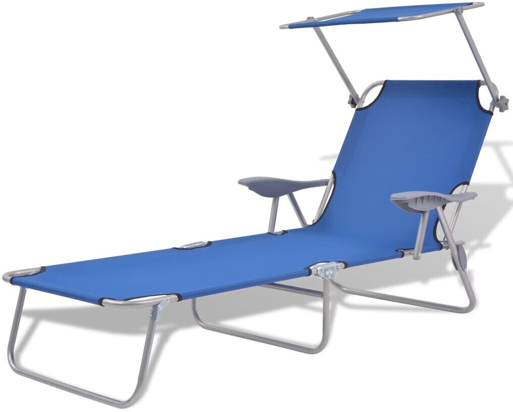 vidaXL Folding Sun Lounger Steel (42931)