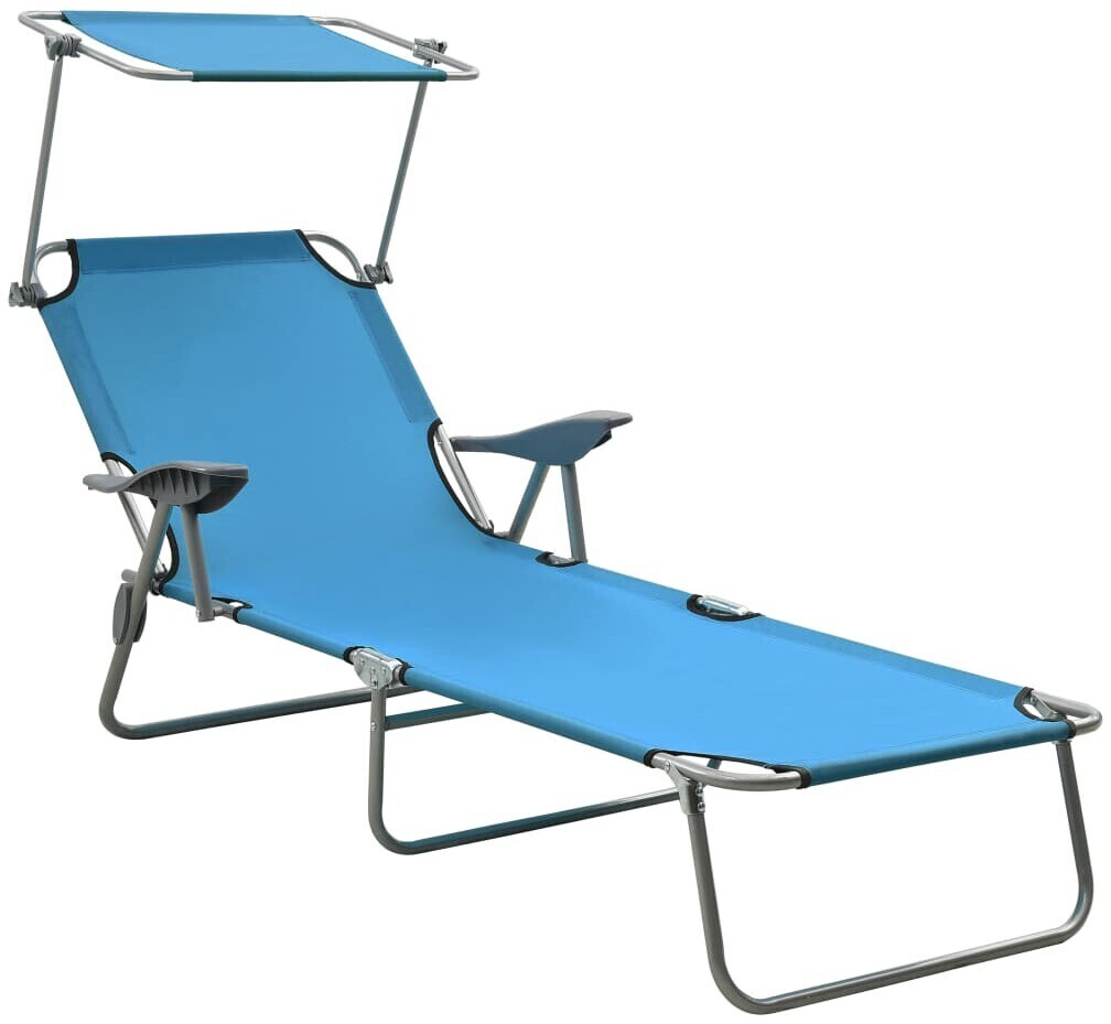 vidaXL Folding Sun Lounger Steel (310336)