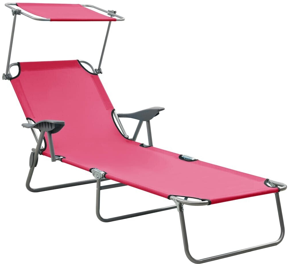 vidaXL Folding Sun Lounger Steel (310337)
