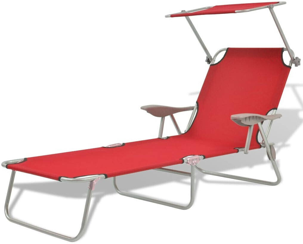 vidaXL Folding Sun Lounger Steel (42933)