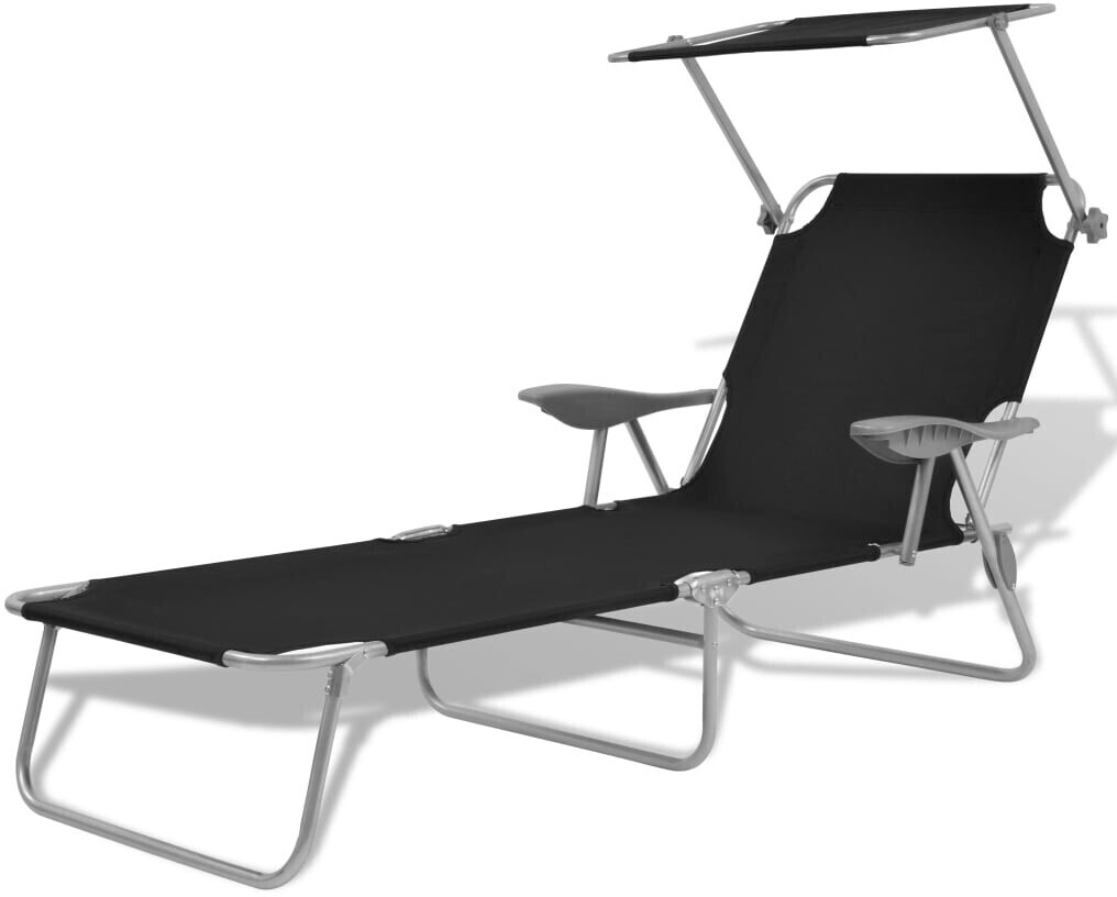 vidaXL Folding Sun Lounger Steel (42932)