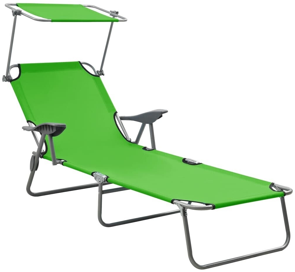 vidaXL Folding Sun Lounger Steel (44297)