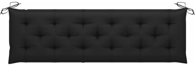 vidaXL Coussin de banc tissu Oxford 180 x 50 x 7 cm noir