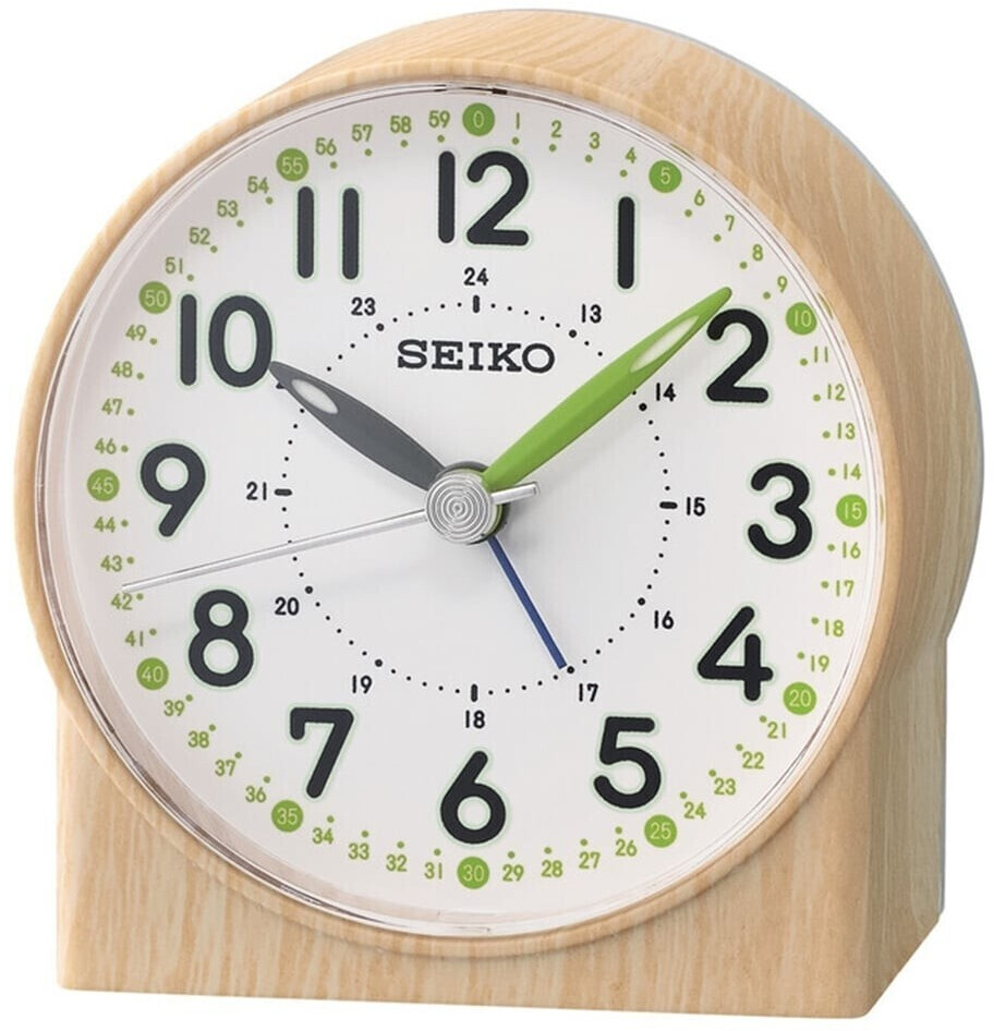 Seiko Instruments Lumibrite Alarm Clock with Wood Pattern Case