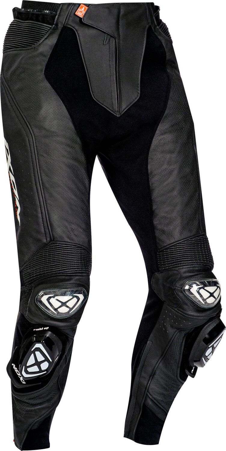 Pantalon cuir ALPHA PERF DAINESE Blanc/Noir/Rouge - , Pantalon  moto cuir