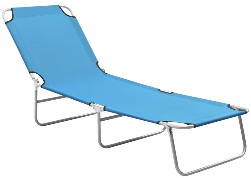 vidaXL Steel foldable lounger turquoise (310329)