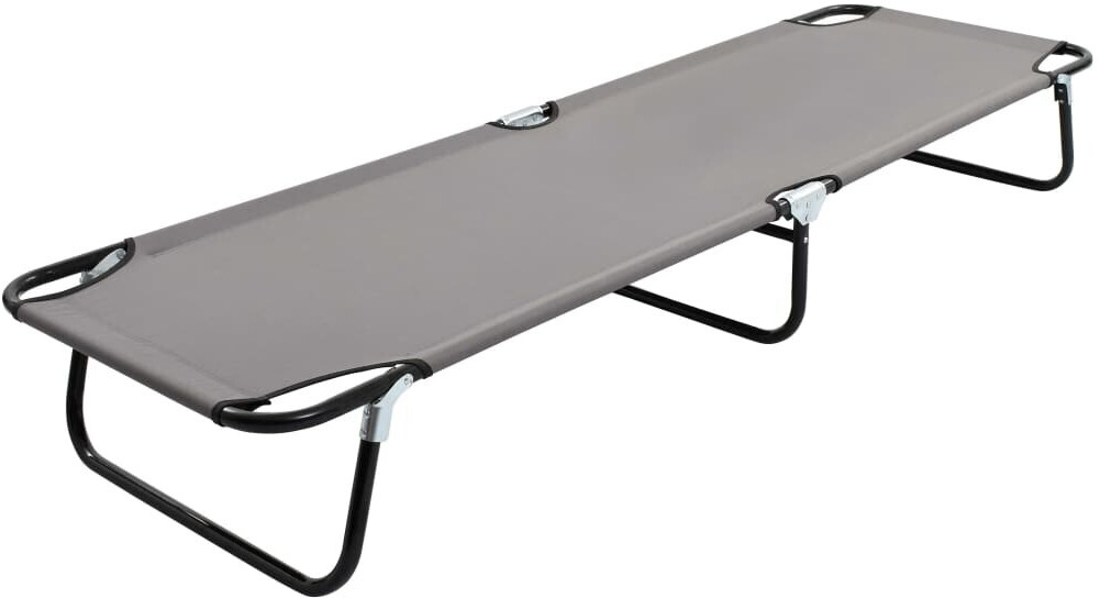 vidaXL Steel foldable lounger 190 cm grey  (47757)