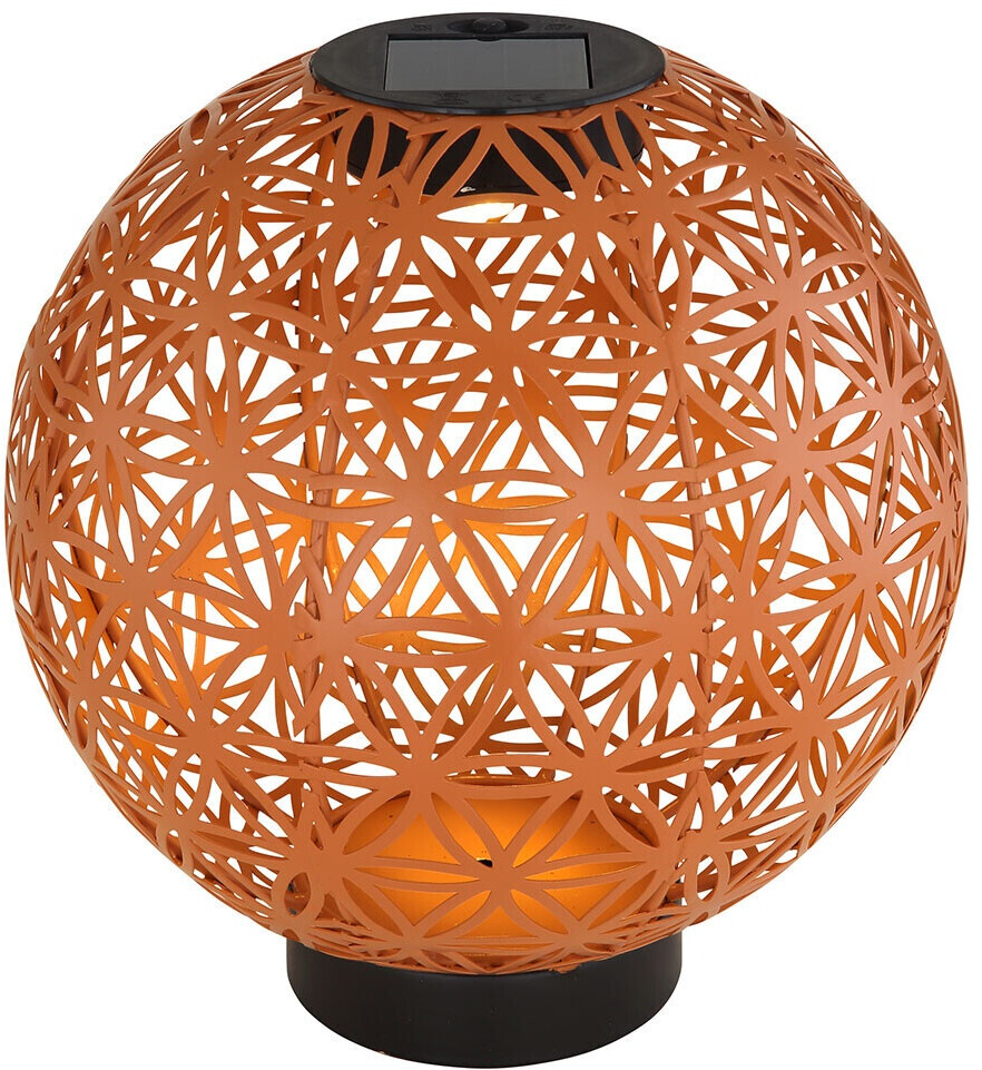 ETC Shop LED solar ball 20x21cm oriental red brown