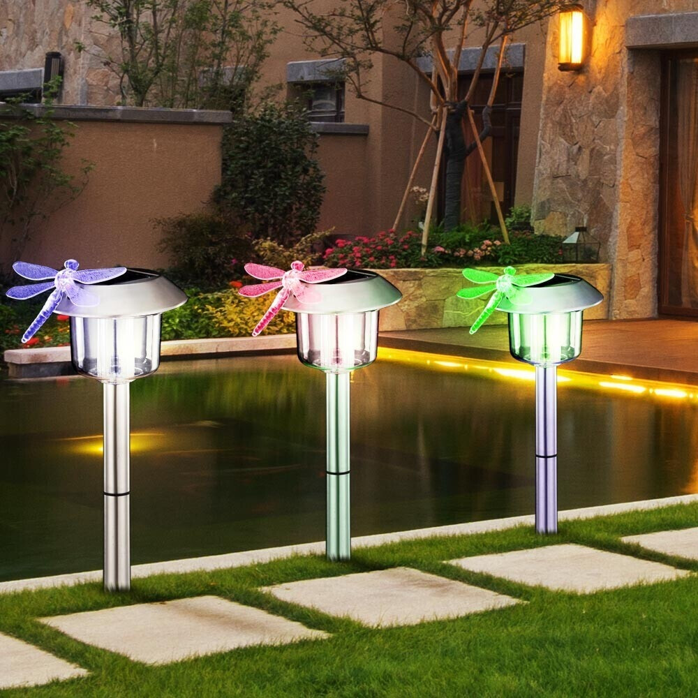 ETC Shop LED solar lamp dragonfly set of 2