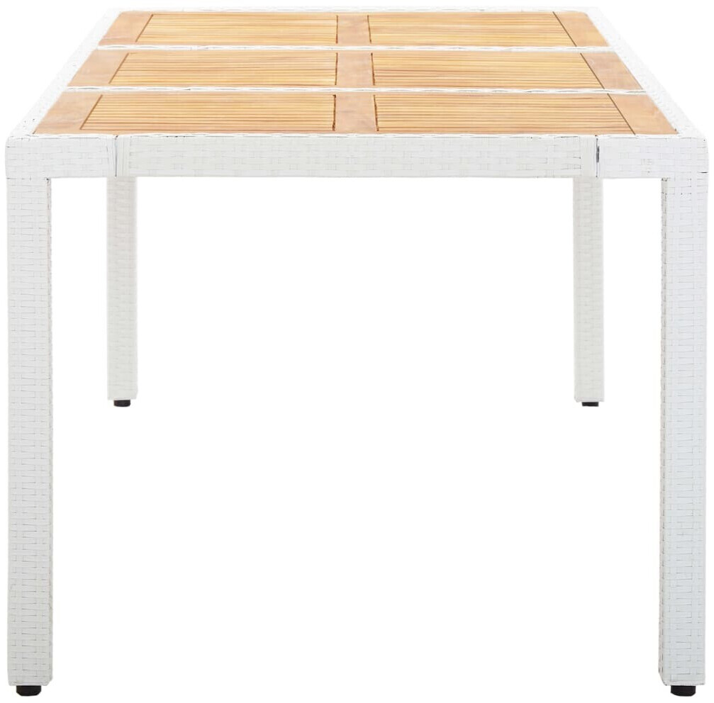 VidaXL Gartentisch Hellgrau 4m - Großer Outdoor Tisch Aus Poly Rattan