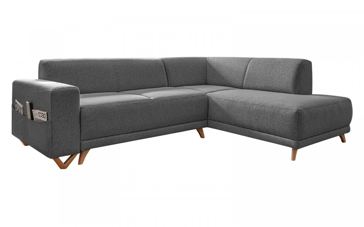 Bobochic Bella canapé d'angle droit L gris