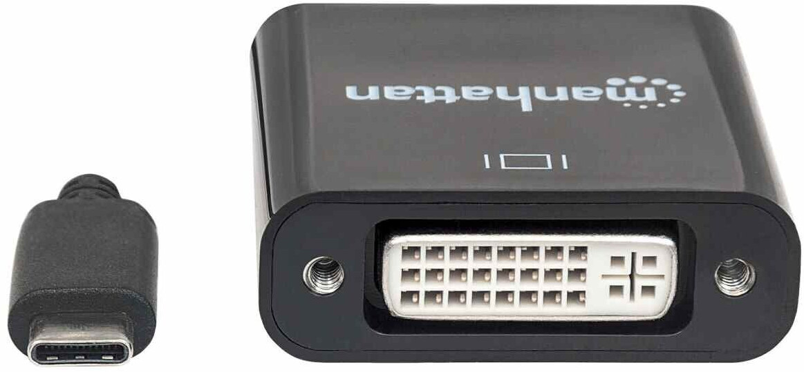 Photos - Other Video Equipment MANHATTAN USB 3.1 Typ C to DVI Converter Black  (152051)