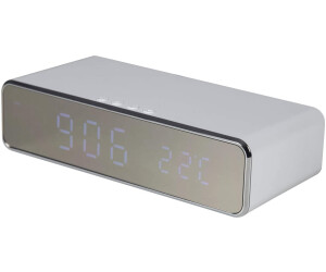 AV Link Wireless Fast Charging Digital Alarm clock for Samsung & iPhone 7 White