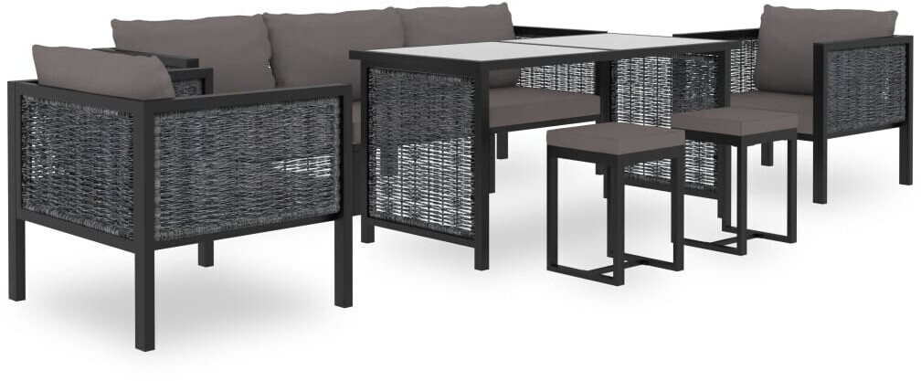 vidaXL 8 Piece Garden Lounge Set Anthracite (49406)