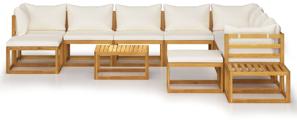 vidaXL 12 Piece Garden Lounge Set White (3057650)