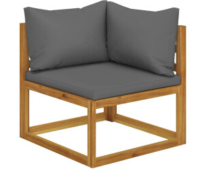 vidaXL 5tlg. GartenLoungeSet mit Auflagen Massivholz Akazie (3057626