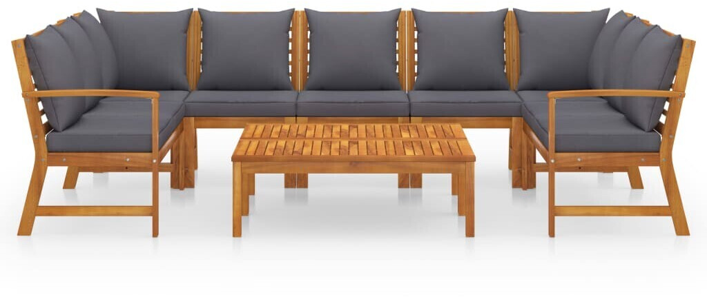 vidaXL 9 Piece Garden Lounge Set Brown 9 Piece (3057782)
