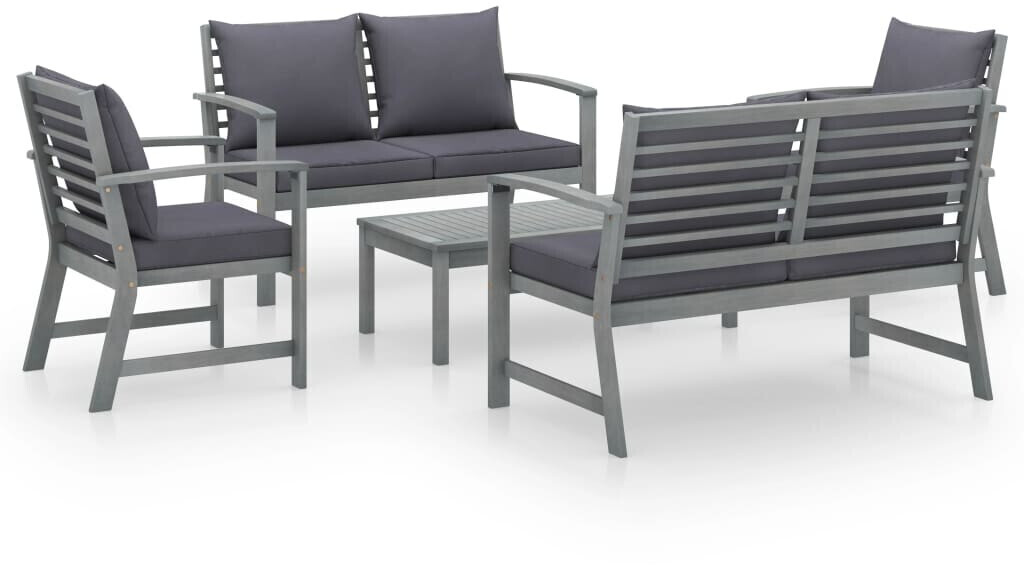 vidaXL 5 Piece Garden Lounge Set Grey (3057783)