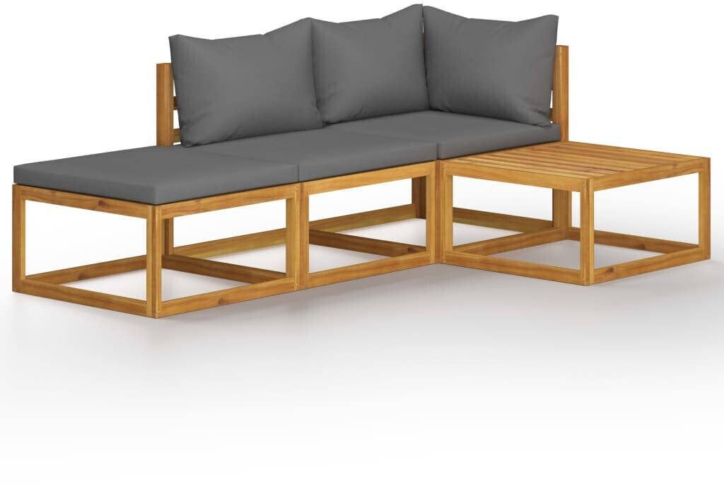 vidaXL 4 Piece Garden Lounge Set Brown (3057601)