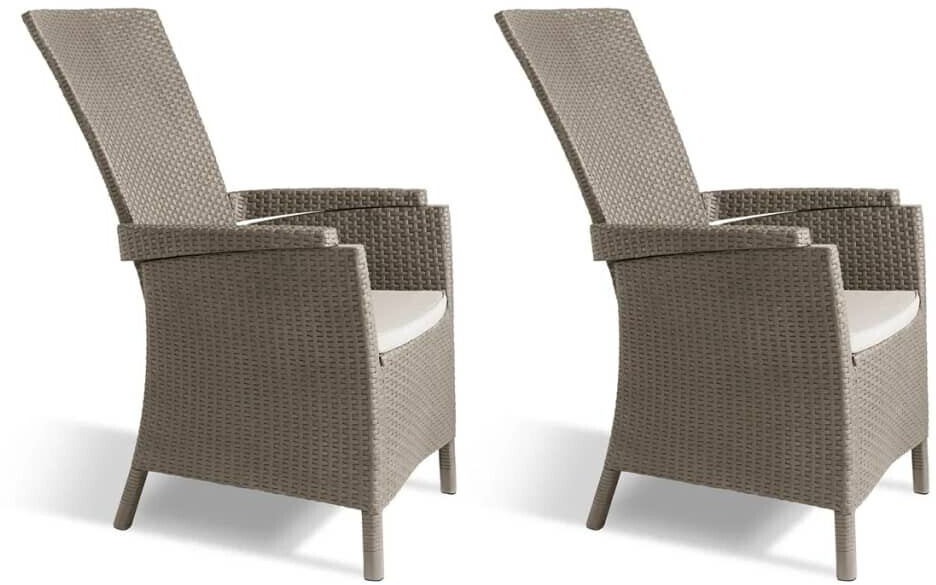 Allibert Vermont patio chair 2 pieces cappuccino