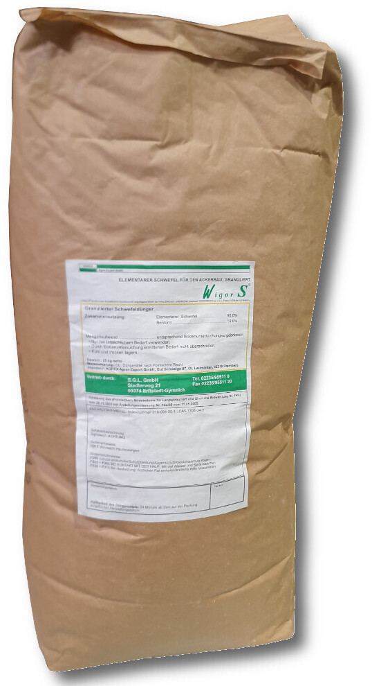 SGL Wigor S Sulfur Fertilizer with Betonite 25 kg