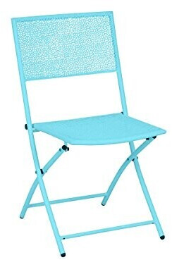 Greemotion Mykonos Set of 2 Folding Chair Steel turquoise/blue (126934)