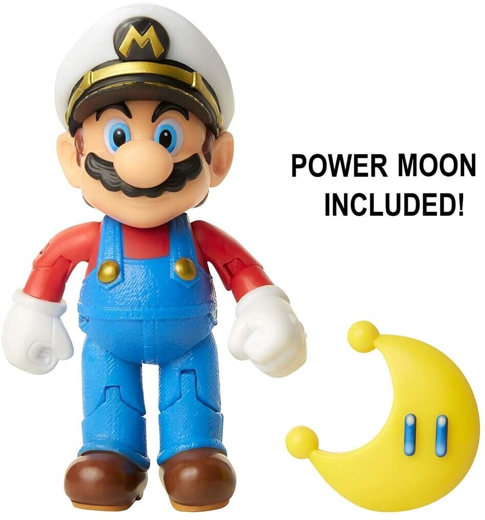 Jakks Pacific Super Mario Kapitän Mario mit Mond 10 cm (JPA72681)