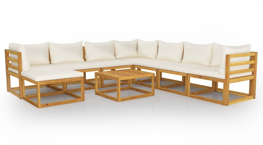 vidaXL Garden Lounge Set White (3057651)