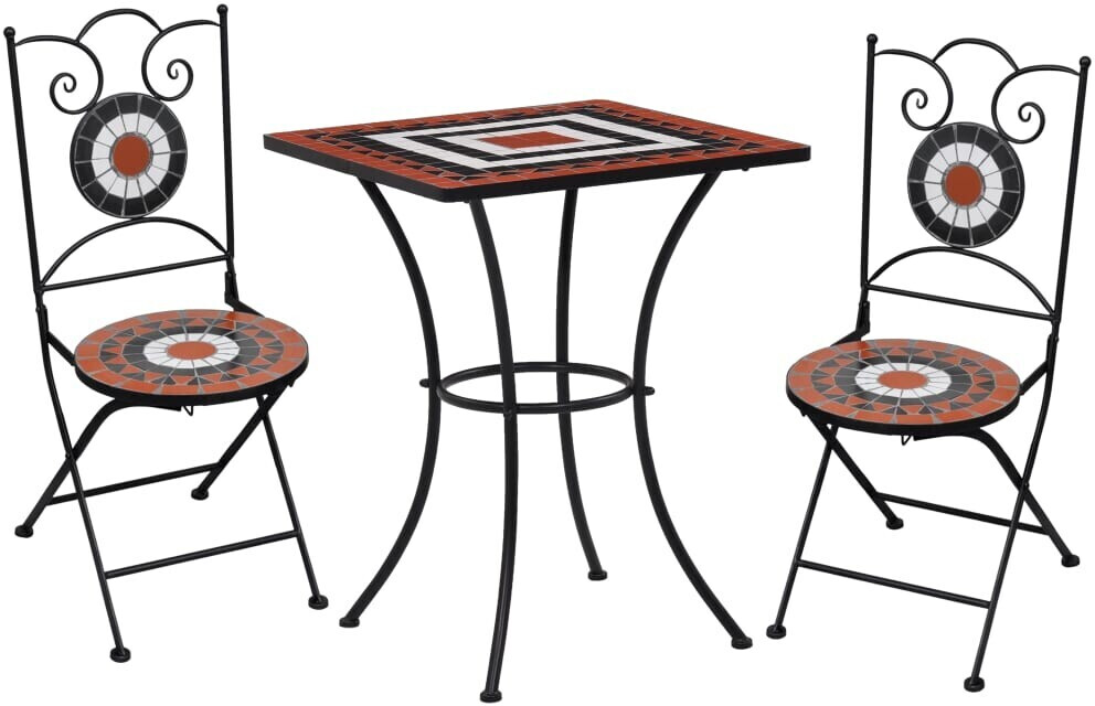 vidaXL Bistro Set rot#White (279415)