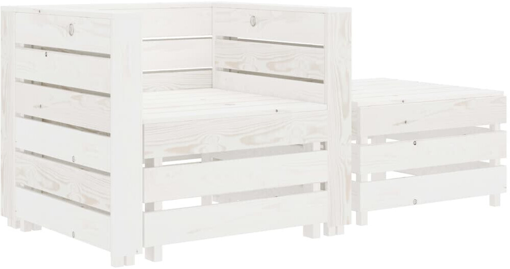 vidaXL Garden Lounge Set White (49351)