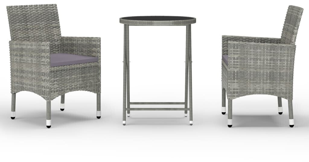 vidaXL Bistro Set Grey (3058379)