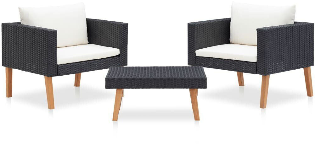 vidaXL Garden Lounge Set Black (310218)