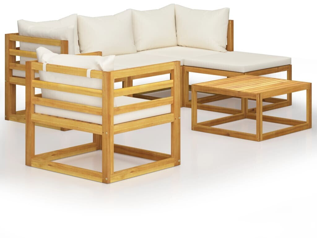 vidaXL Garden Lounge Set White (3057635)