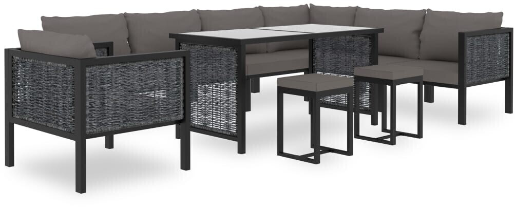 vidaXL 10 Piece Garden Lounge Set Anthracite (49404)