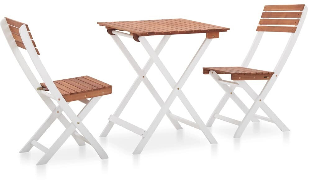 vidaXL Bistro Set Brown / White (46323)