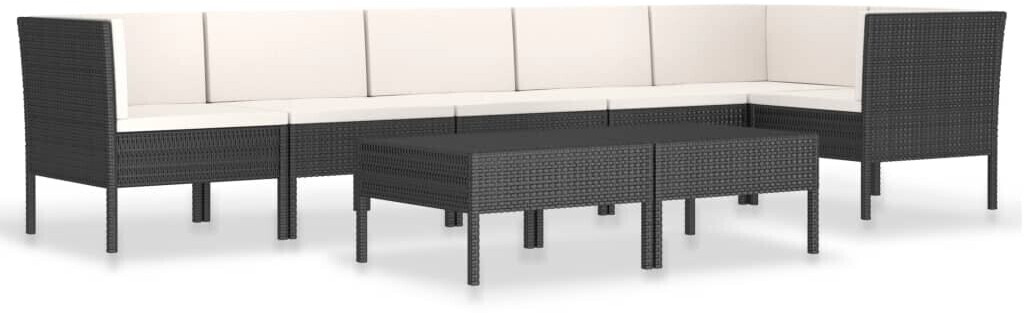 vidaXL Garden Lounge Set Black (3056788)