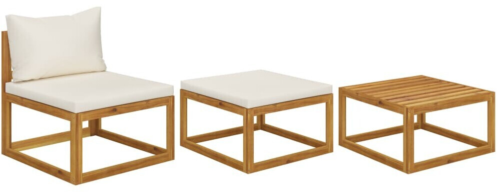 vidaXL Garden Lounge Set White (311855)