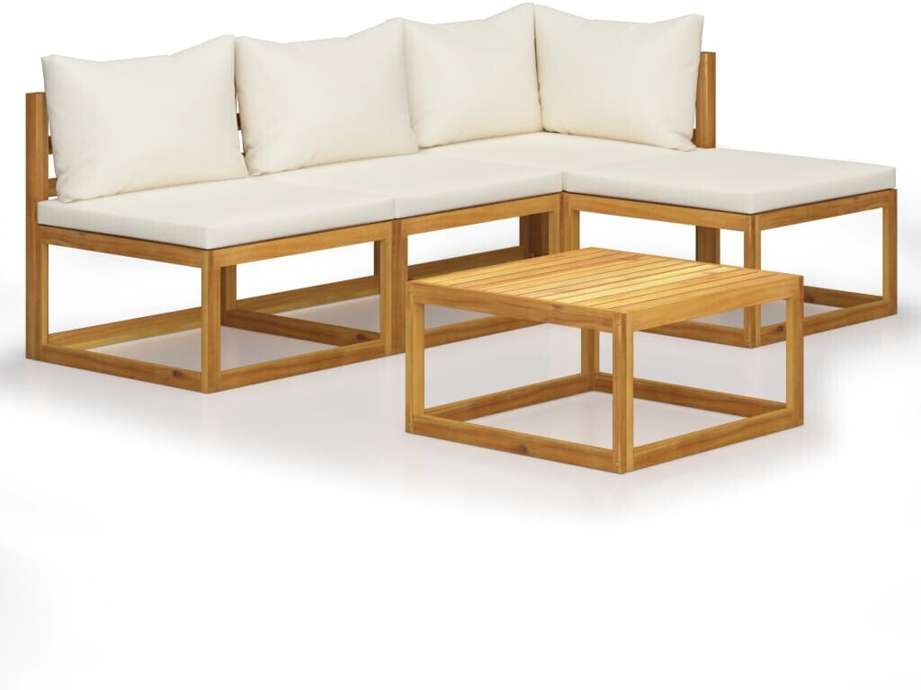 vidaXL Garden Lounge Set White (3057633)