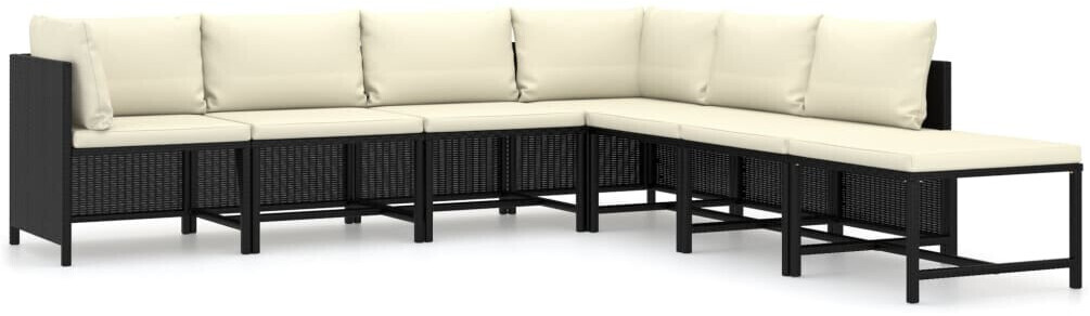 vidaXL Garden Lounge Set Black (3059791)
