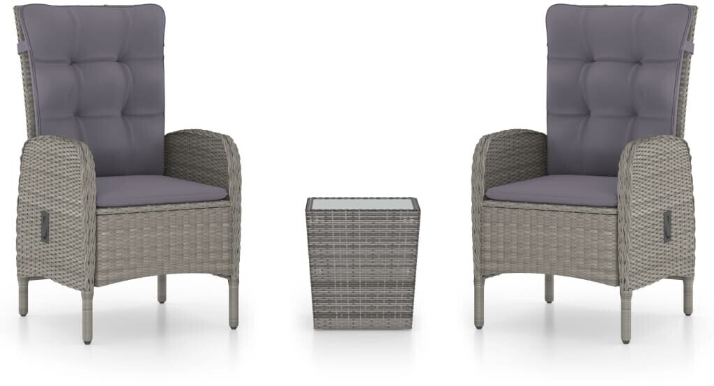 vidaXL Bistro Set Grey (3058534)