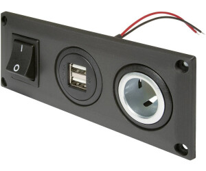 Pro Car Einbausteckdose mit USB-A Doppelsteckdose Schaltbar + 1