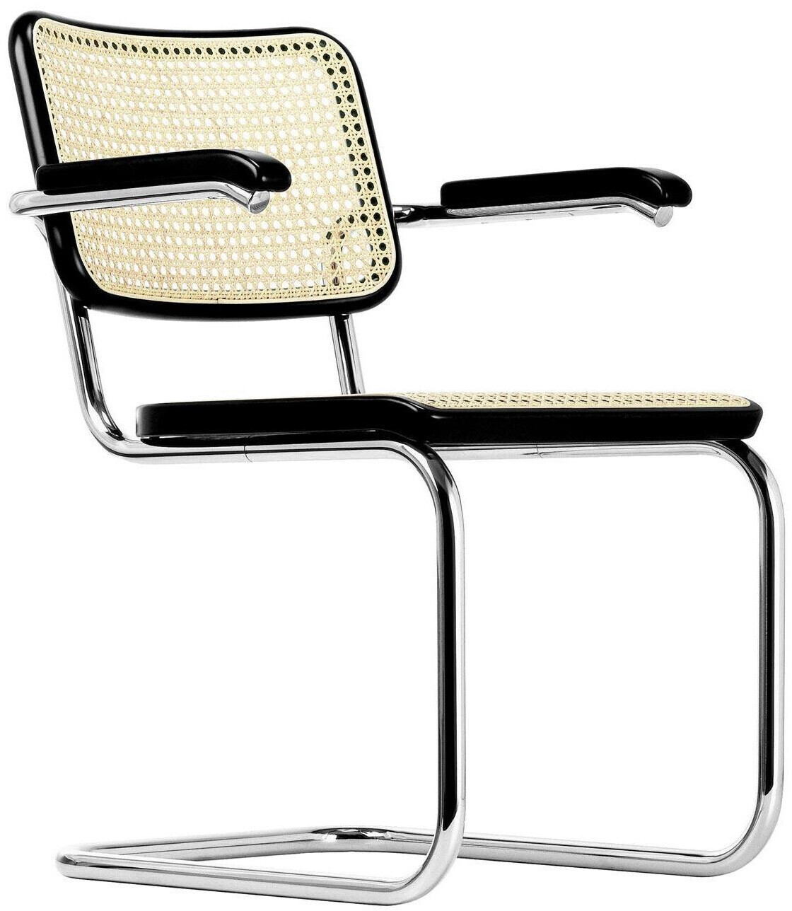 Thonet S 64 V Beech black stained chrome TP29
