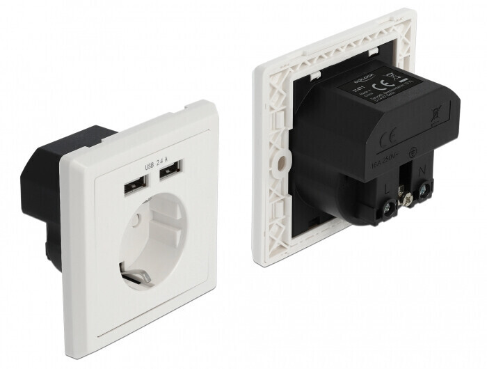 USB Steckdose Dual 2 x 2,4A 12V/24V zur Einbau-Montage, low light od –  Freundship