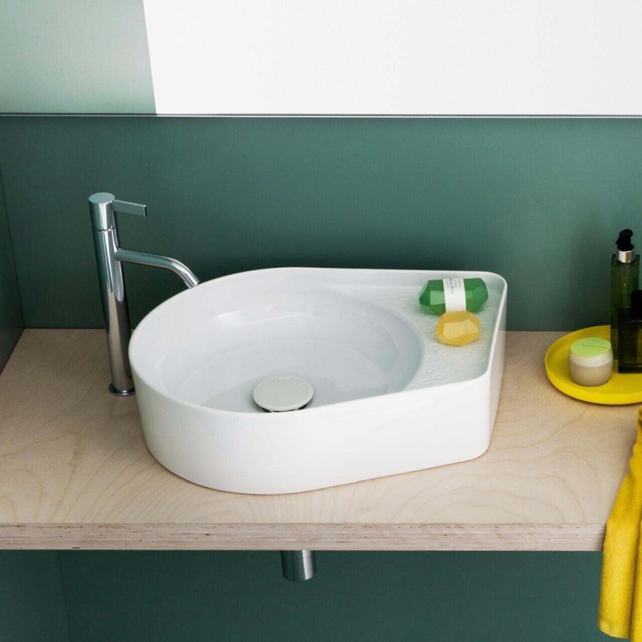 Laufen VAL 50 / 40 / 12,5 cm, weiß matt, ohne Hahnloch, ohne Überlauf