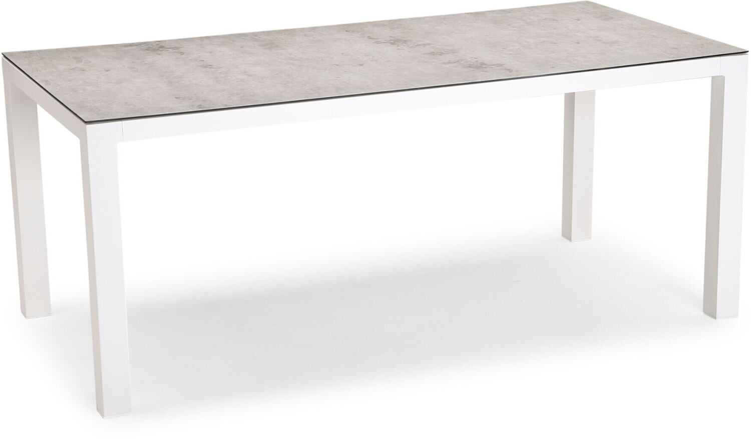 Best Houston Gartentisch Alu/Keramik/Glas 140x90cm weiß