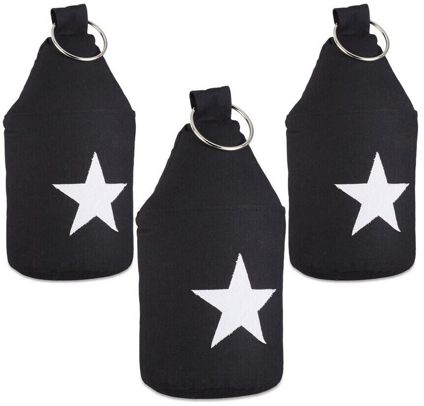 Relaxdays Floor door stoppers 3 x star door stoppers with handle