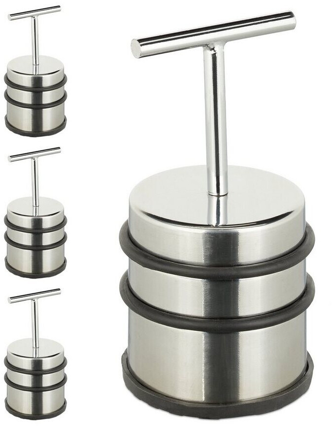 Relaxdays Floor door stop 4 x door stop with handle