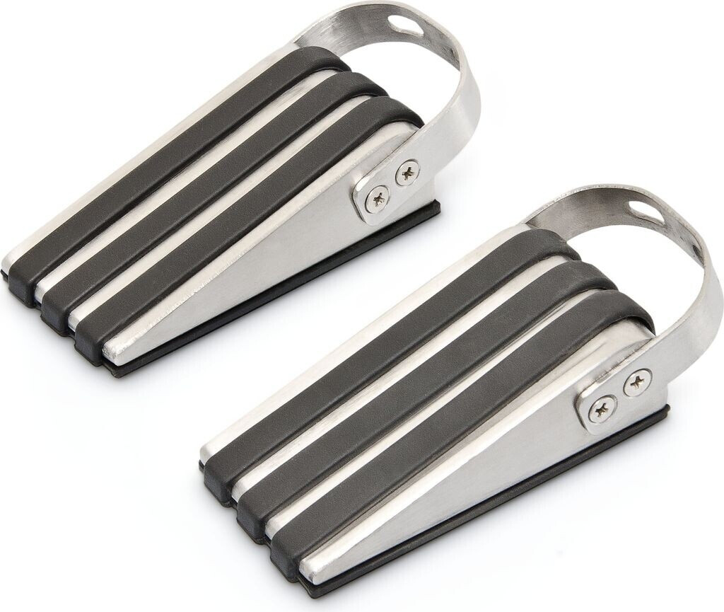 Relaxdays Floor door stop Door stop stainless steel, set of 2 rubberized