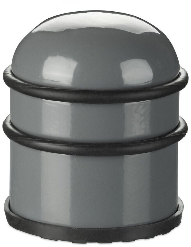Relaxdays Floor door stop Door stop stainless steel round, dark gray