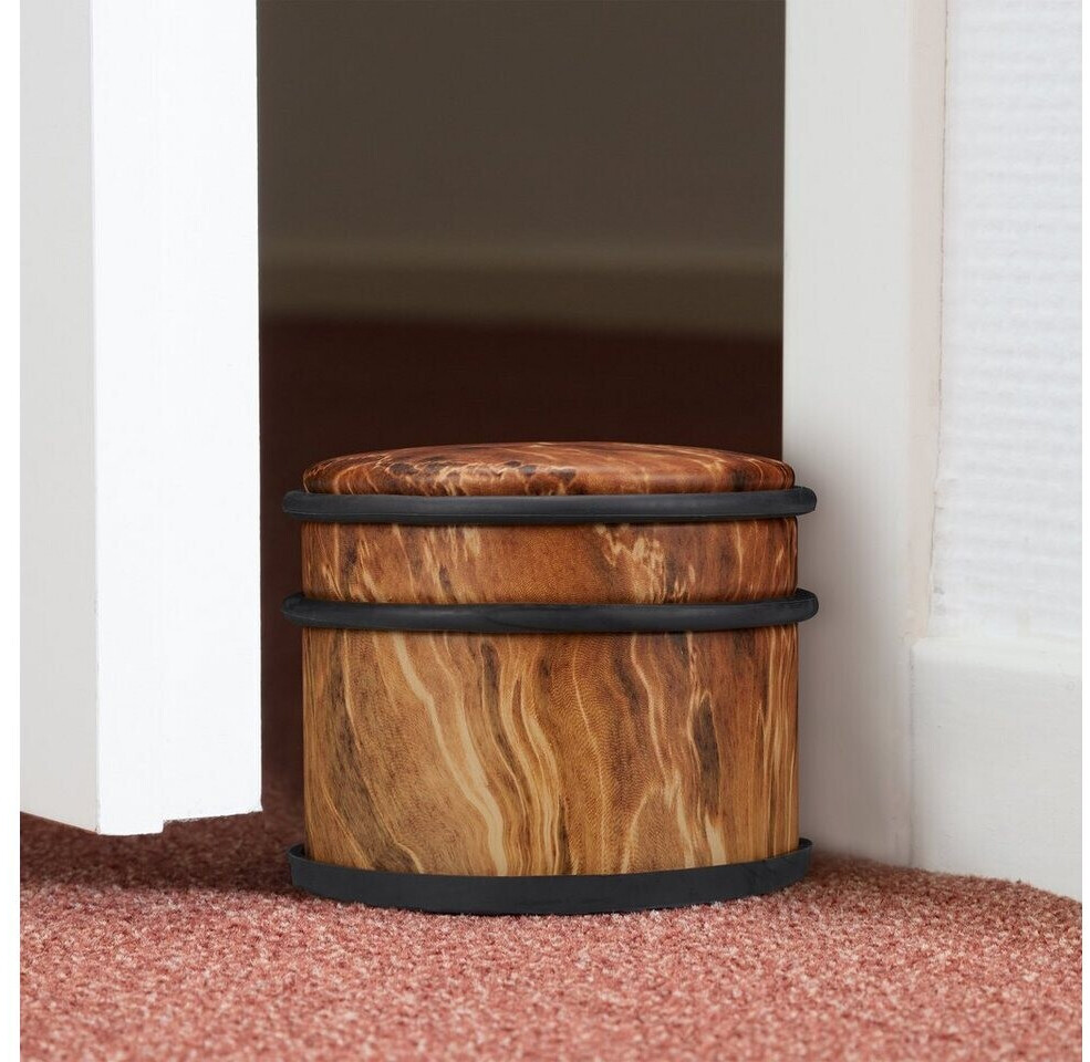 Relaxdays Floor door stop Door stop wood look dark brown